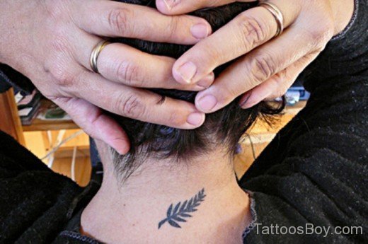 Fern Leaf Tattoo On Back