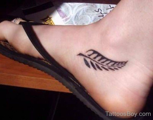 Fern Tattoo On Foot