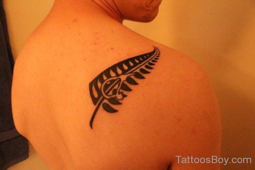 Fern Leaf Tattoo On Back