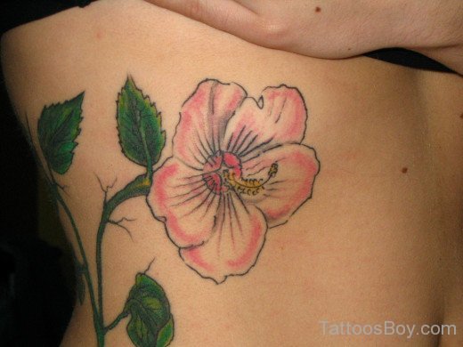 Flower Tattoo Design On Rib