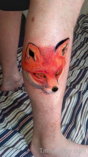 Fox Tattoo On Leg