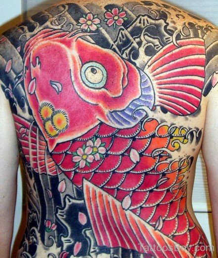 Fish Tattoo On Back Body