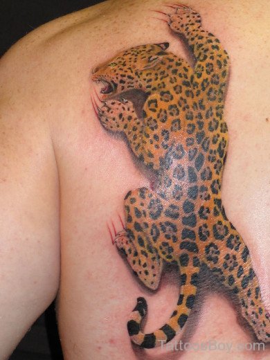 Jaguar Tattoo Design On Back