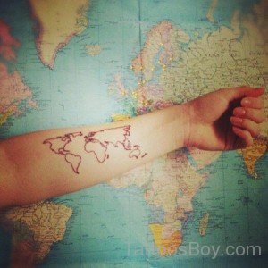 Elegant Map Tattoo Design