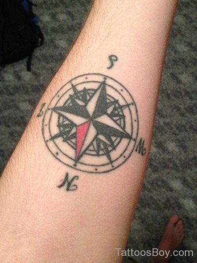 Nice Compass Tattoo Design