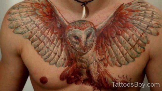 Owl Tattoo Design On Chest