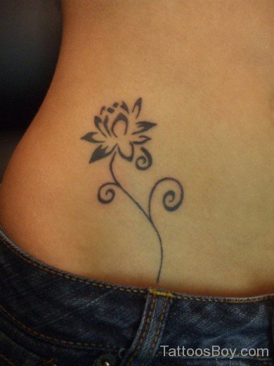 Daisy Tattoo On Stomach