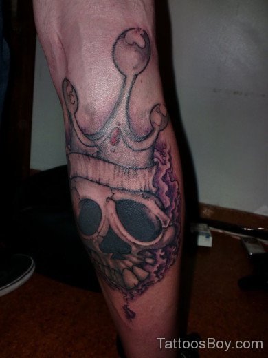 Skull And Crown Tattoo On Arm