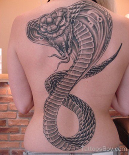 Snake Tattoo On Back Body