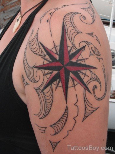 Star Tattoo Design On Shoulder