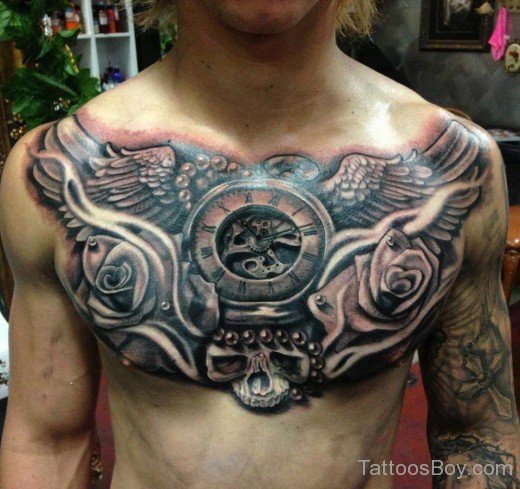 Stylish Chest Tattoo