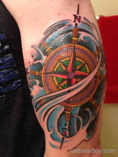  Compass Tattoo Design