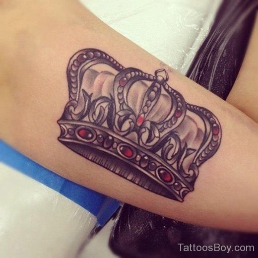 Stylish Crown Tattoo Design