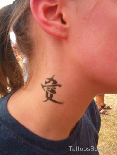 Stylish Neck Tattoo