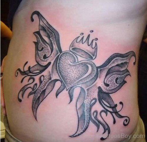  Crown And Heart Tattoo