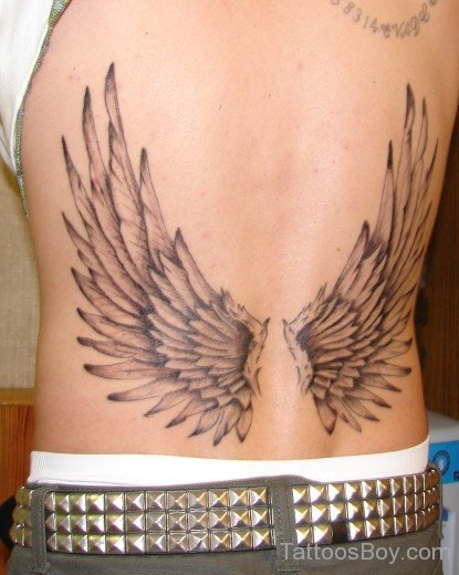 Wings Tattoo On Lower Back