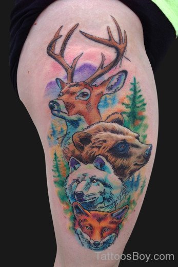 Animal Tattoo On Bicep