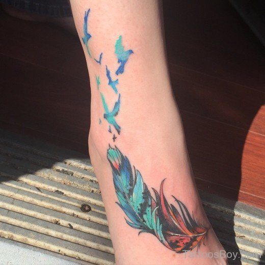 Attractive Feather Tattoo Design