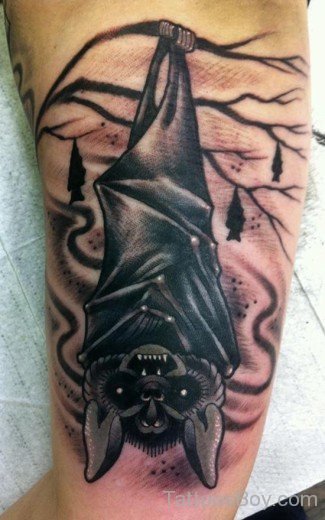 Awesome Bat Tattoo Design
