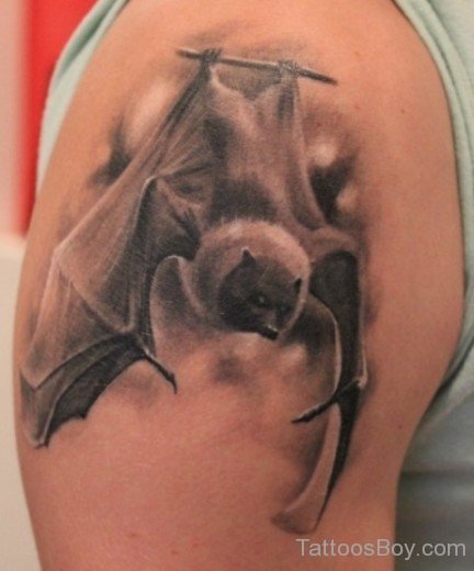 Bat Tattoo On Shoulder