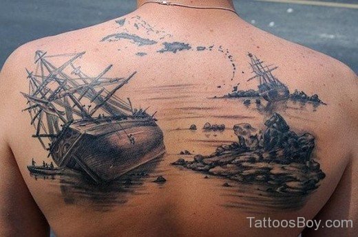 Boat Tattoo On Back