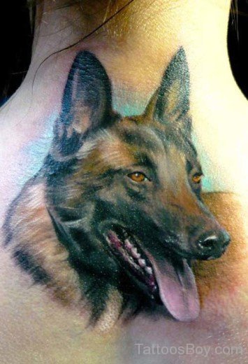 Dog Tattoo On Back