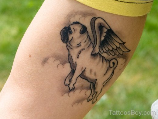 Dog Tattoo On Thigh 