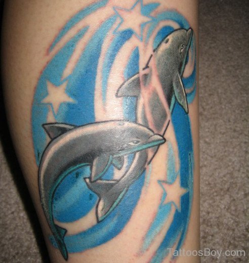 Dolphin Fish Tattoo Design