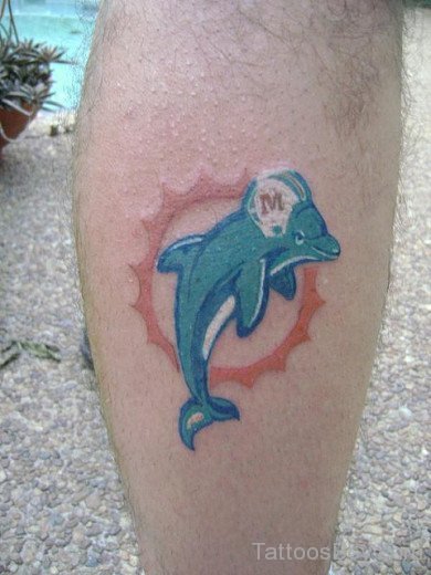 Dolphin Tattoo On Leg