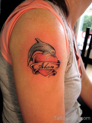 Dolphin Tattoo Design On Shoulder