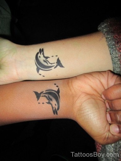 Dolphin Tattoo Design On Wrist