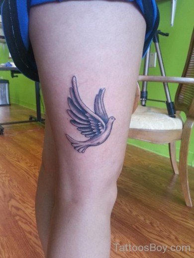 Dove Tattoo On Leg