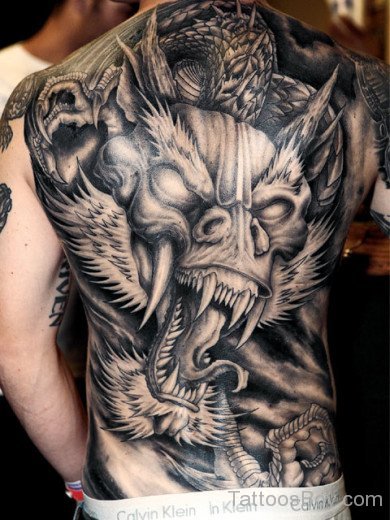 Dragon Tattoo On Full Back