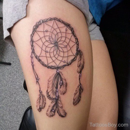 Dreamcatcher Tattoo  On Thigh