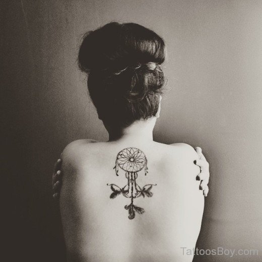 Dreamcatcher Tattoo On Back