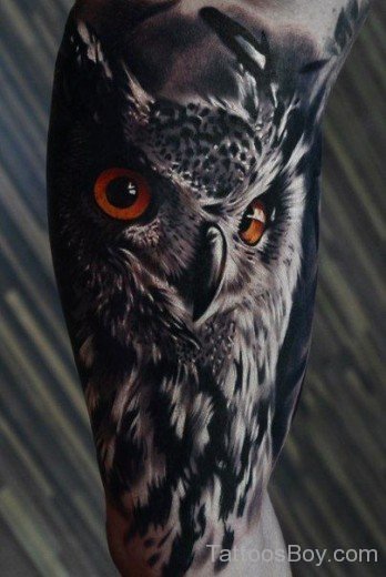 Elegant Owl Tattoo