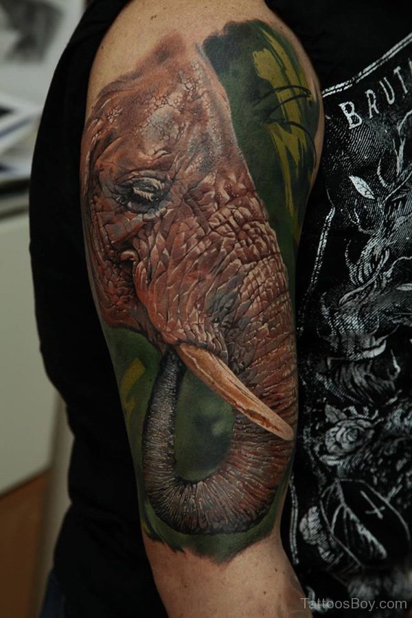 Premium Photo | Realistic Elephant Head Tattoo Illustration With Clear Lines
