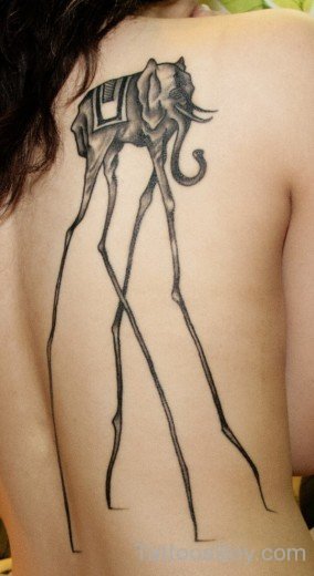 Elephant Tattoo Design On Back