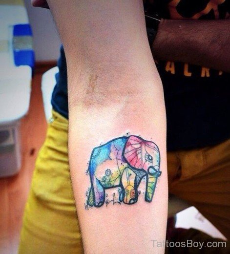 Elephant Tattoo Design On Arm