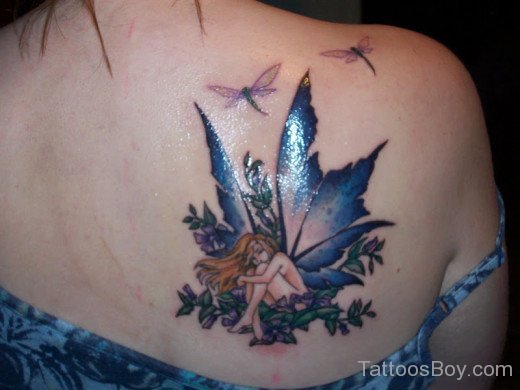 Fairy Tattoo Design On Back