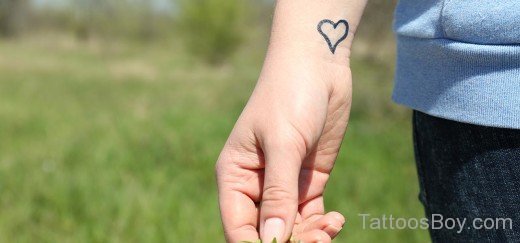 Heart Tattoo Design On Wrist