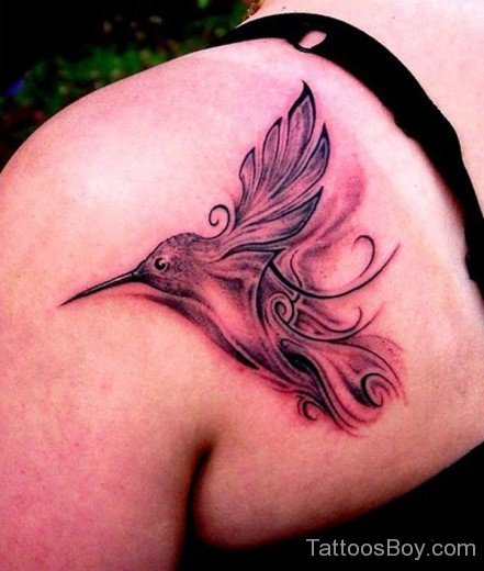 Hummingbird Tattoo On Back