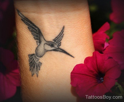 Hummingbird Tattoo Design On Wrist