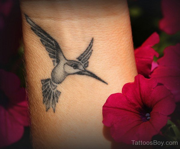 Simple Hummingbird Wrist Tattoo - wide 4