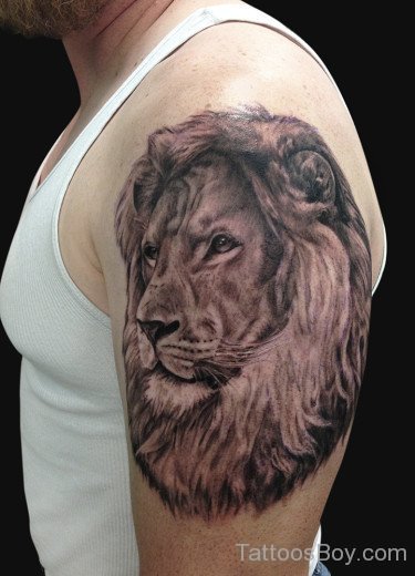 Lion Tattoo On Shoulder