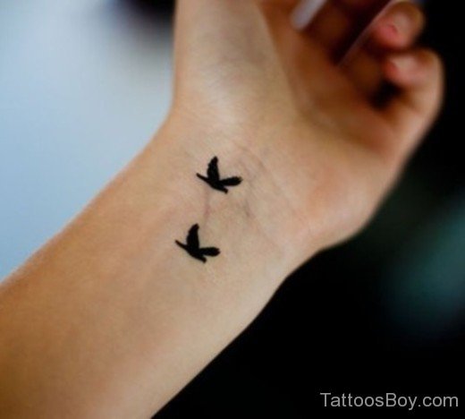 Little Dove Tattoo On Wrist