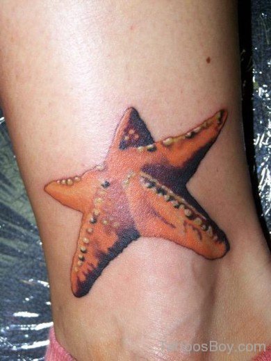  Starfish Tattoo Design On Ankle