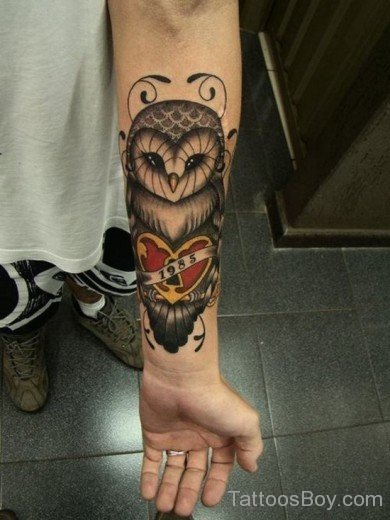 Owl Tattoo On Wrist