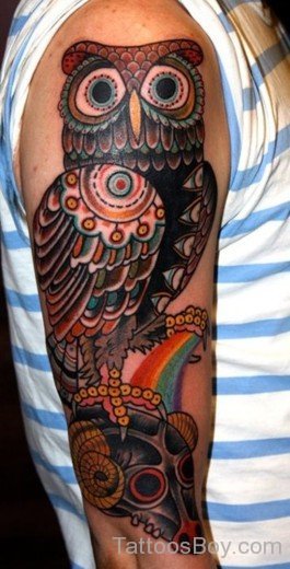 Attractive Owl Tattoo Design
