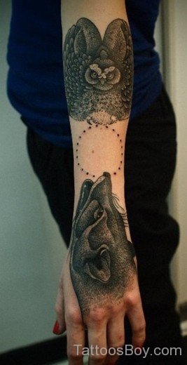 Owl Tattoo On Arm 